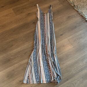 Striped Sleeveless Maxi Dress